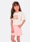 Trick Nick - Conjunto Blusa com Shorts Saia Bege - variação: Bege