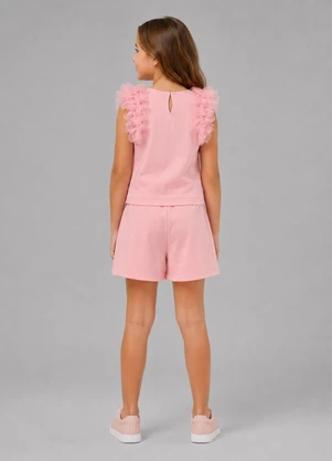 Trick Nick - Conjunto Blusa com Shorts Saia Feminino Rosa - TRICK NICK