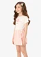 Rovi Kids - Conjunto Blusa com Shorts Saia Infantil Bege - variação: Bege