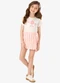 Rovi Kids - Conjunto Blusa com Shorts Saia Infantil Azul - variação: Bege