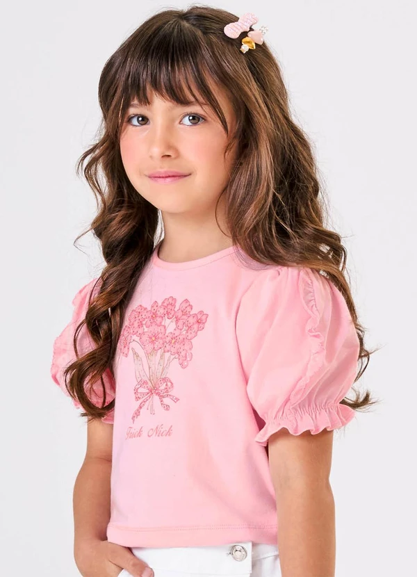 Trick Nick - Conjunto Blusa com Shorts Saia Sarja Branco 4