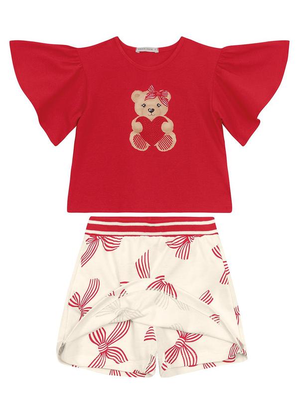 Trick Nick - Conjunto Blusa com Shorts Saia Vermelho 2