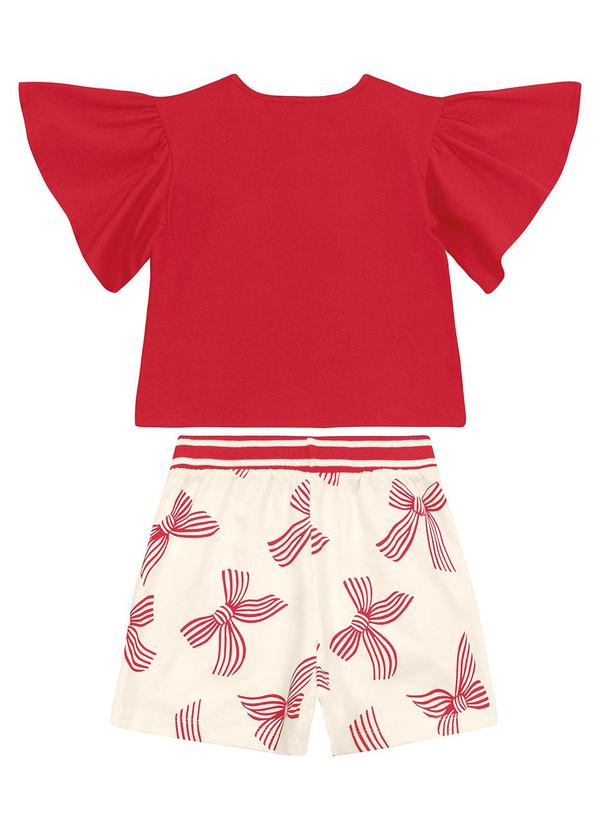 Trick Nick - Conjunto Blusa com Shorts Saia Vermelho 3