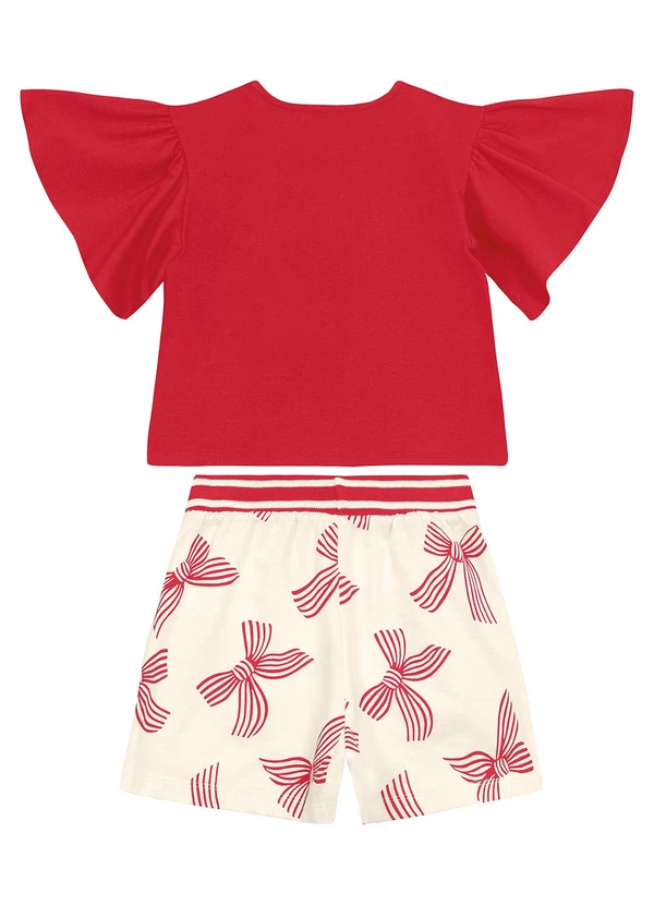 Trick Nick - Conjunto Blusa com Shorts Saia Vermelho 3