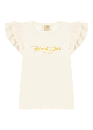 Milli e Nina - Conjunto Blusa com Shorts Texturizado Bege - MILLI E NINA