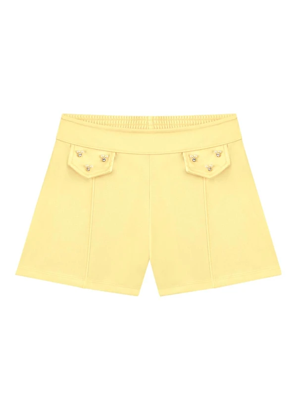 Milli e Nina - Conjunto Blusa com Shorts Texturizado Bege 3