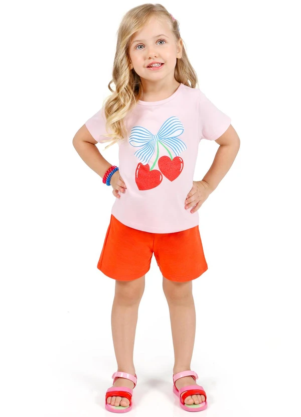 Tink Bink - Conjunto Blusa com Silk e Short Rosa 1