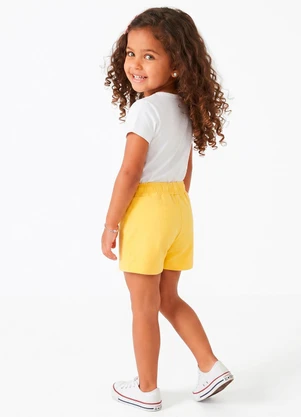 Sweet Lemon - Conjunto Blusa com Silk e Short Saia Branco - SWEET LEMON