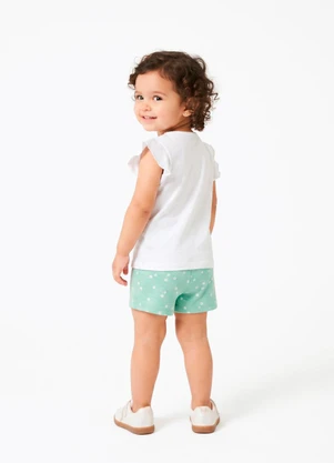 Sweet Lemon - Conjunto Blusa com Silk e Shorts Branco - SWEET LEMON