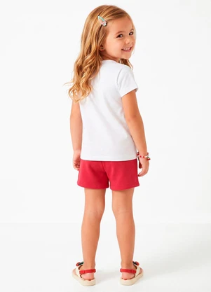 Sweet Lemon - Conjunto Blusa com Silk e Shorts Branco - SWEET LEMON