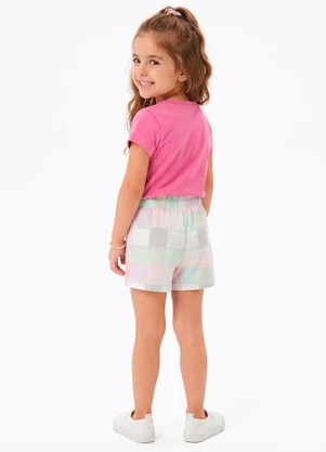 Sweet Lemon - Conjunto Blusa com Silk e Shorts Rosa  - SWEET LEMON