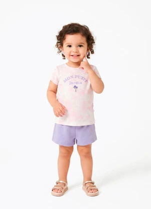 Sweet Lemon - Conjunto Blusa com Silk Shorts Branco - SWEET LEMON