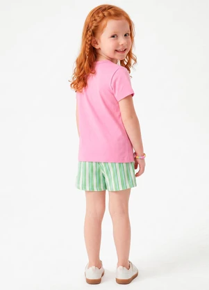 Sweet Lemon - Conjunto Blusa com Silk Shorts Rosa - SWEET LEMON