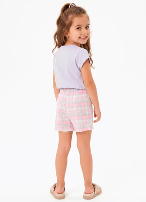 Sweet Lemon - Conjunto Blusa com Silk Shorts Roxo - SWEET LEMON