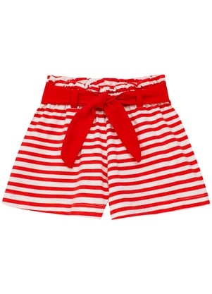 Duduka - Conjunto Blusa com Strass e Short Vermelho - DUDUKA