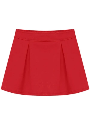 Duduka - Conjunto Blusa Coração e Short Saia Bege - DUDUKA