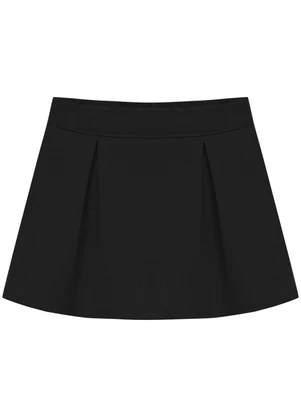 Duduka - Conjunto Blusa Coração e Short Saia Bege - DUDUKA
