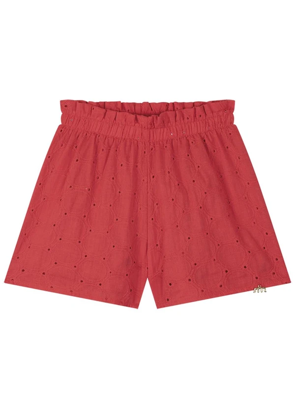 Milli e Nina - Conjunto Blusa Cotton com Sshorts Laise Bege 2