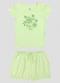 Kely Kety - Conjunto Blusa Cotton e Shorts em Malha Amarelo - variação: Verde