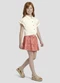 Kely Kety - Conjunto Blusa Cotton e Shorts Saia Bege - variação: Bege