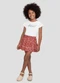 Kely Kety - Conjunto Blusa Cotton Shorts Saia Viscose Branco - variação: Branco