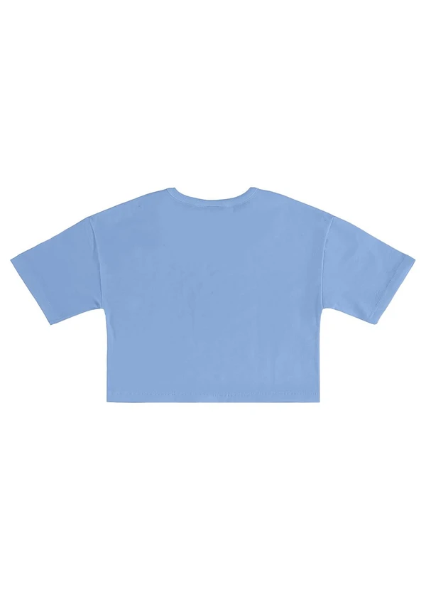 Bee Loop - Conjunto Blusa Cropped Coração Short Azul 5