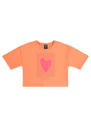 Bee Loop - Conjunto Blusa Cropped e Short Laranja - BEE LOOP