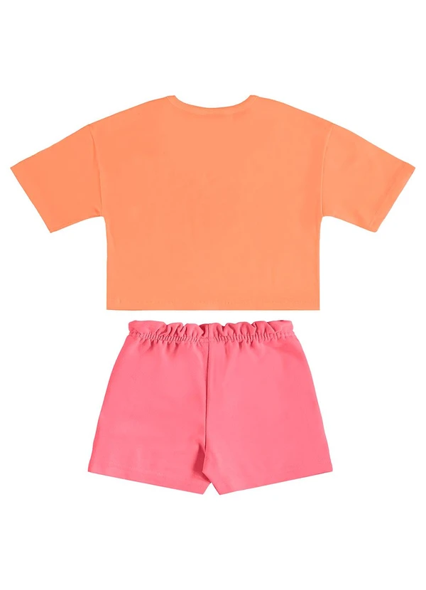 Bee Loop - Conjunto Blusa Cropped e Short Laranja 4