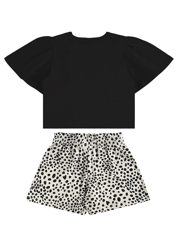 Bee Loop - Conjunto Blusa Cropped e Short Preto 5