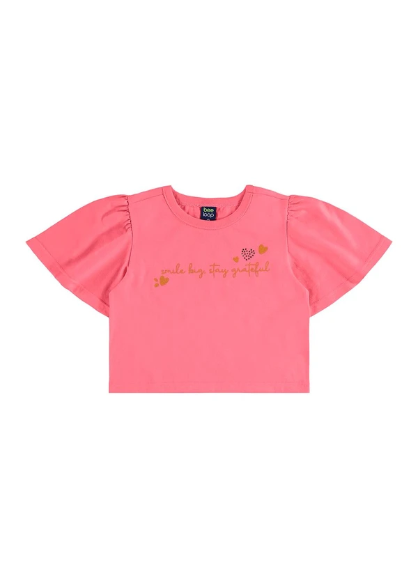 Bee Loop - Conjunto Blusa Cropped e Short Rosa 2