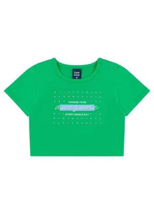 Bee Loop - Conjunto Blusa Cropped e Short-Saia Verde - BEE LOOP