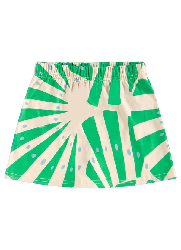 Bee Loop - Conjunto Blusa Cropped e Short-Saia Verde 3