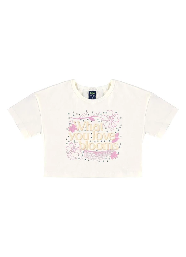 Bee Loop - Conjunto Blusa Cropped Short-Saia Bege 3