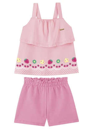 Marlan - Conjunto Blusa de Alças e Shorts Rosa - MARLAN