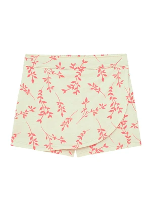 Duduka - Conjunto Blusa Decote Redondo e Short Saia Rosa - DUDUKA