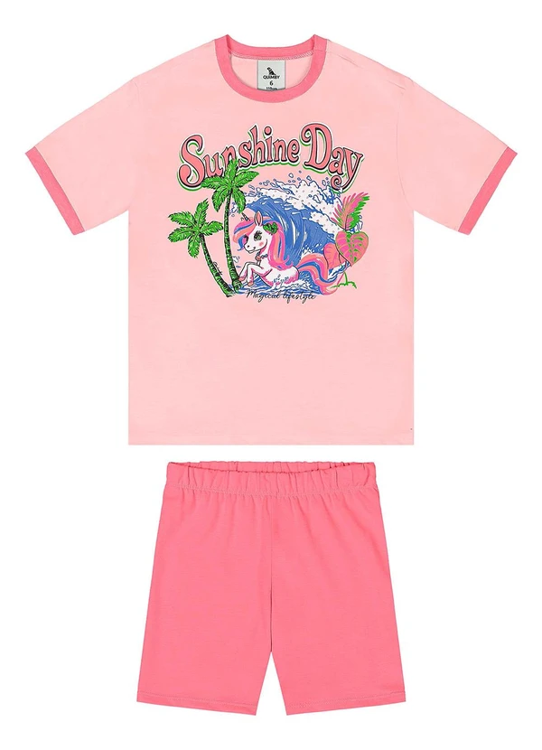 Quimby - Conjunto Blusa e Bermuda Ciclista Rosa 2