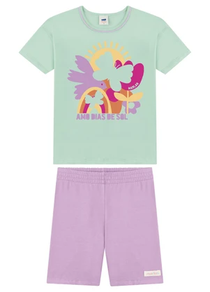 Marlan - Conjunto Blusa e Bermuda Ciclista Verde - MARLAN