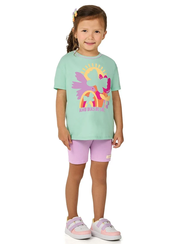 Marlan - Conjunto Blusa e Bermuda Ciclista Verde