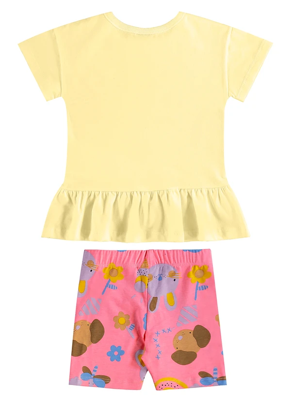 Bee Loop - Conjunto Blusa e Bermuda Infantil Amarelo 2