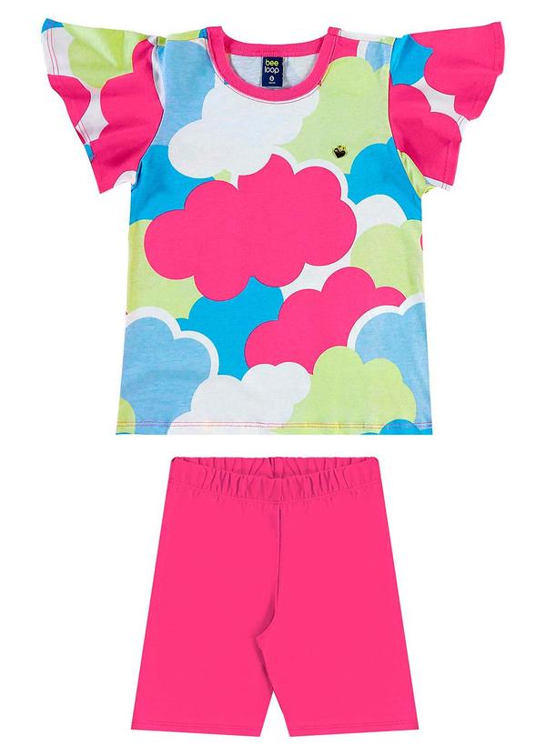 Bee Loop - Conjunto Blusa e Bermuda Menina Rosa 2