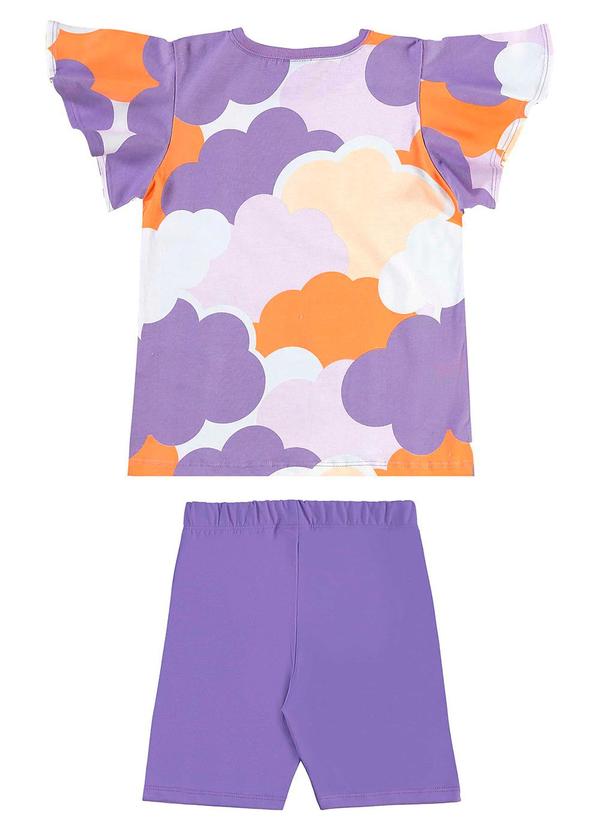 Bee Loop - Conjunto Blusa e Bermuda Menina Roxo 2