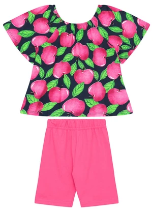 Conjunto Blusa e Bermuda para Menina Bee Loop Rosa - BEE LOOP