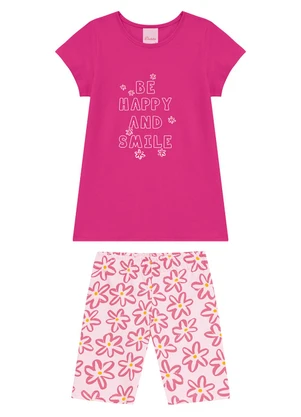 Duduka - Conjunto Blusa e Bermuda  Rosa - DUDUKA