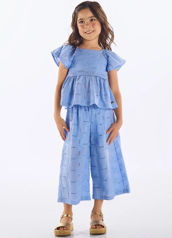 Up Baby - Conjunto Blusa e Calça Infantil Azul