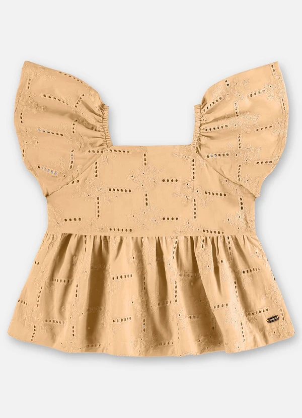 Up Baby - Conjunto Blusa e Calça Infantil Bege 6