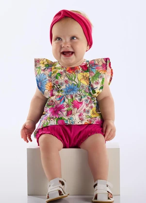 Up Baby - Conjunto Blusa e Calcinha Bebê Branco - UP BABY