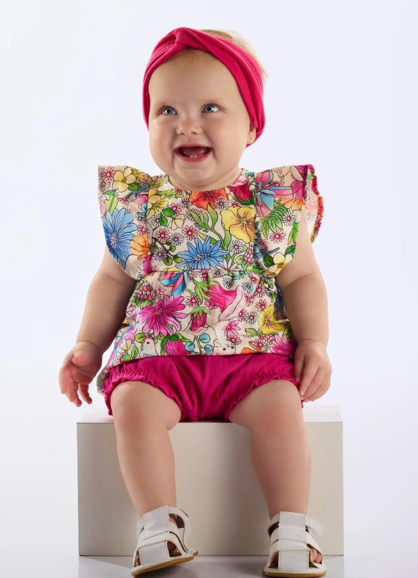 Up Baby - Conjunto Blusa e Calcinha Bebê Branco