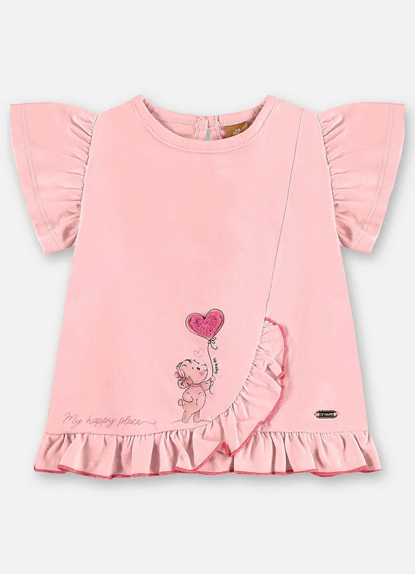 Up Baby - Conjunto Blusa e Ciclista Bebê Rosa 3