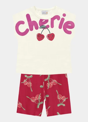 Fakini Kids - Conjunto Blusa e Ciclista Bege - FAKINI KIDS