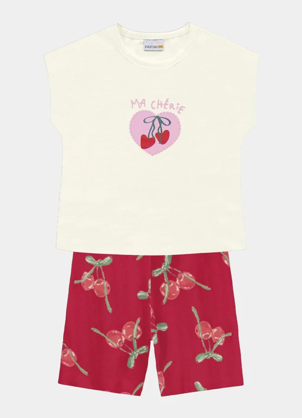 Fakini Kids - Conjunto Blusa e Ciclista Bege